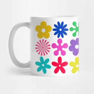 Retro Flower Print Mug